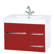 Тумба с раковиной Misty Эмилия 75, раковина-цвет красный
