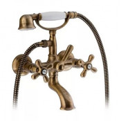 Смеситель Paini Liberty 17F3105 для ванны и душа с душевым гарнитуром, старая бронза