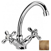 Смеситель Paini Liberty 17OT250 для раковины с донным клапаном 1"1/4, бронза