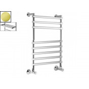 Полотенцесушитель водяной Margaroli Sole 464-8м, арт. 4644708GOP, золото (gold) с полкой, 47*72 см