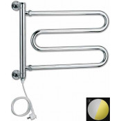 Полотенцесушитель электрический Margaroli Vento 510, арт. 510507CRGOC, хром/золото