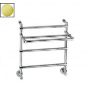 Полотенцесушитель электрический Margaroli Sole 554-3 с полкой BOX арт. 5544703GOPB, золото