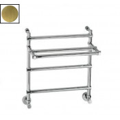 Полотенцесушитель электрический Margaroli Sole 554-3 с полкой BOX арт. 5544703OBPB, старая бронза (Old brass)