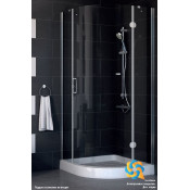 Душевой уголок AFS-one 0100 01 01 цвет профиля - белый стекло - прозрачное