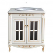 Тумба с раковиной Atoll Verona 85 85*88 см витрина, dorato/патина золото