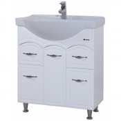 Тумба с раковиной Bellezza ЭРИКА 80, напольная, белая