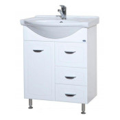 Тумба с раковиной Bellezza КЛАССИК 65, напольная, белая