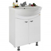 Тумба c раковиной Vod-ok Эльба 60 белый глянец