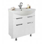 Тумба c раковиной Vod-ok Лира 75/я с ящиками, белый