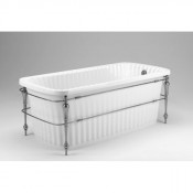 Ванна Migliore OLIVIA Console ML.OLV-40.102 BI.CR на консоле, фурнитура хром, панель белая глянцевая, 174x80x66 см