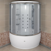 Душевой бокс Радомир Лаура Люкс 128х128 см с паром и гидромассажем (комплект 1)