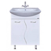 Тумба с раковиной Misty Лагуна 65 с бельевой корзиной