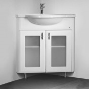 Тумба с раковиной Misty Аквалина 60 угловая, стекло