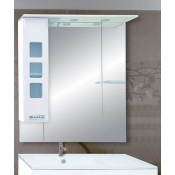 Зеркало-шкаф Misty Квадро 75, левый, цвет белый