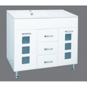 Тумба с раковиной Misty Квадро 90, левый, цвет белый