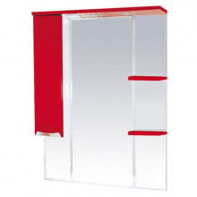 Зеркало-шкаф Misty Кристи 75, цвет красный, левый