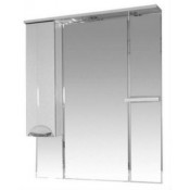 Зеркало-шкаф Misty Кристи 90, цвет белый, левый