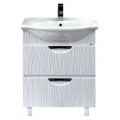 Тумба с раковиной Misty Лорд 65 с 2 ящиками, цвет белый