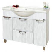 Тумба с раковиной Misty Лорд 105, цвет белый