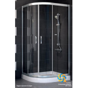 Душевой уголок ZS-F 90x120 01 01 цвет профиля - белый стекло - прозрачное