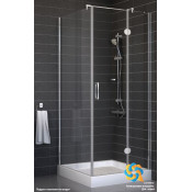 Душевой уголок AFP-Fis 100x70 01 01 цвет профиля - белый стекло - прозрачное