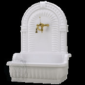 Раковина Migliore OLIVIA ML.OLV-45.100.BI, напольная, с декоративной пристенной панелью, 84*53,5*H111 cм