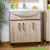 Тумба с раковиной Бриклаер Карибы 75, дуб кантри/венге