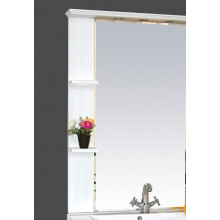Зеркало-шкаф Misty Олимпия 75, левый, цвет белый фактурный