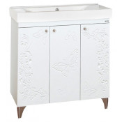 Тумба с раковиной Misty Вирджиния-бабочка 90 прямая