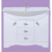 Тумба с раковиной Misty Неаполь 105 прямая с 3 ящиками