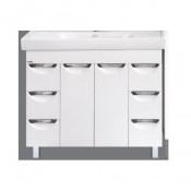 Тумба с раковиной Misty София Misty 100 с 6 ящиками белый