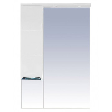 Зеркало-шкаф Misty Петра 75, левый, цвет белый