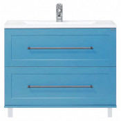 Тумба с раковиной Misty Марта 80 напольная, цвет бирюзовый