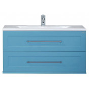 Тумба с раковиной Misty Марта 80 подвесная, цвет бирюзовый