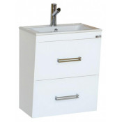 Тумба с раковиной Misty Онтарио 60 подвесная конус, с 2 ящиками