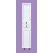 Пенал Misty Париж 35 с 2 ящиками, с бельевой корзиной, левый