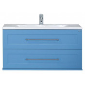Тумба с раковиной Misty Марта 100 подвесная, цвет бирюзовый