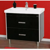 Тумба с раковиной Misty Джулия Qvatro 90 напольная с 2 ящиками, цвет белый