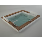 Ванна гидромассажная Jacuzzi AURA PLUS TOP арт. 9F43-532A, 180x150 см, версия с отделкой из дерева Тик (без смесителя)
