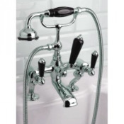 Смеситель на борт ванны Devon&Devon Black Dandy MARF40BCRBD, хром/черный