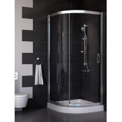 Уголок полукруглый цвет профиля - матовый хром стекло - прозрачное ZSМР 0090 07 01