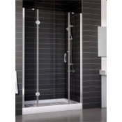 Душевая дверь одностворчатая Vegas цвет профиля - белый стекло - прозрачное AFP-F 150 01 01