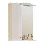 Зеркало Аллигатор ВОЯЖ 1-60L, с подсветкой и шкафчиком, шкаф слева, цвет белый, 60*15*73,2 см