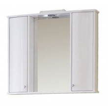 Зеркало Аллигатор ВОЯЖ 2, с подсветкой и двумя шкафами, цвет белый, 85*15*73,2 см