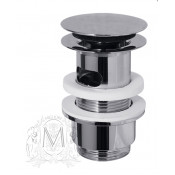 Донный клапан Migliore с переливом арт. ML.RIC-10.106CR - хром, "клик-клак"