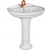 Раковина-тюльпан Migliore Gianeta ML.GNT-25.870BI с пьедесталом ML.GNT-25.807BI