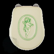 Сиденье для унитаза Migliore Bella ML.BLL-26.114.DV.CR с декором "Angel" с системой Microlift, нежно-зеленый/хром