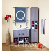 Тумба с раковиной Бриклаер Хоккайдо 85, серая лиственница