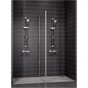 Неподвижная стенка Vegas EAF 76 01 01 профиль белый стекло прозрачное