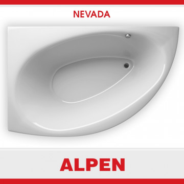 Акриловая ванна ALPEN Nevada арт. AVB0015, 140x90 см, правая